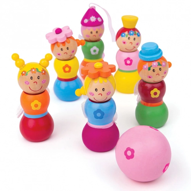 Bigjigs Toys Holz-Kegelspiel Feen