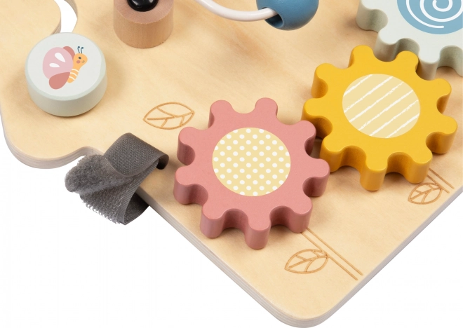 Tooky Toy Große Holz-Manipulationstafel Haus - Aktivitätszentrum