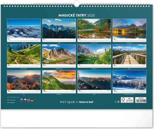 Wandkalender Magische Tatra 2026