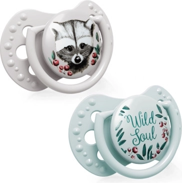 LOVI Dynamischer Silikonschnuller WILD SOUL 3–6 Monate 2 Stk Junge