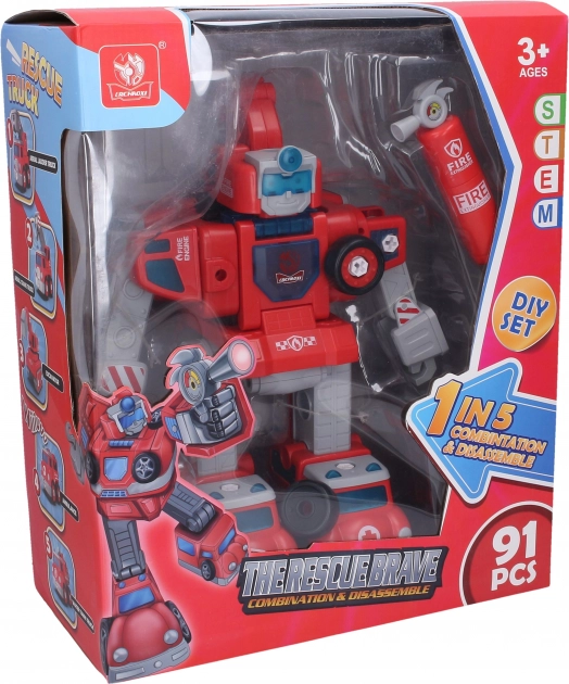 Schraubbarer Auto-Roboter mit Effekten The Rescue Brave 32 cm