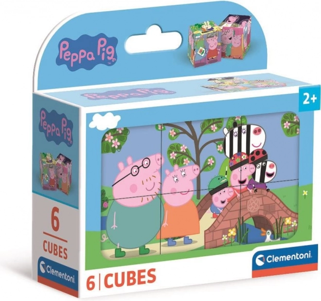 Clementoni Bildwürfel Peppa Pig, 6 Würfel