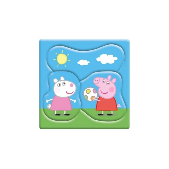 Baby-Puzzle Peppa Wutz und Familie 3 in 1