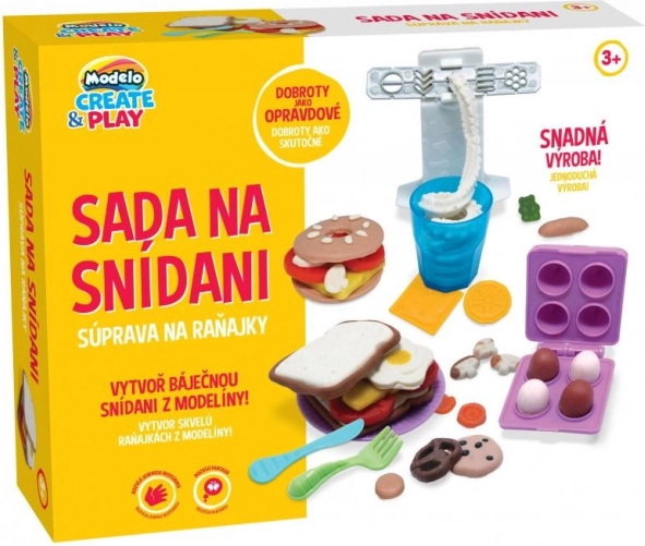 Modelo Set für ein Knet-Frühstück für Kinder