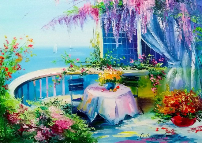 Puzzle Blumenbalkon 1000 Teile