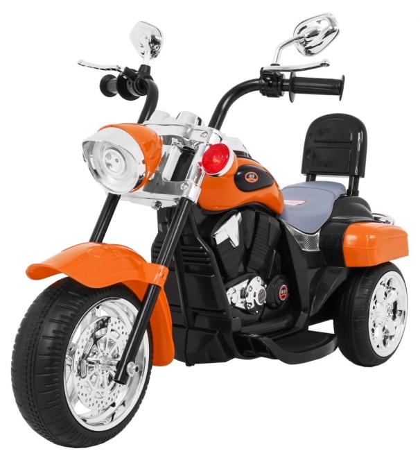 Kinder Elektromotorrad Chopper NightBike Weiß – orange