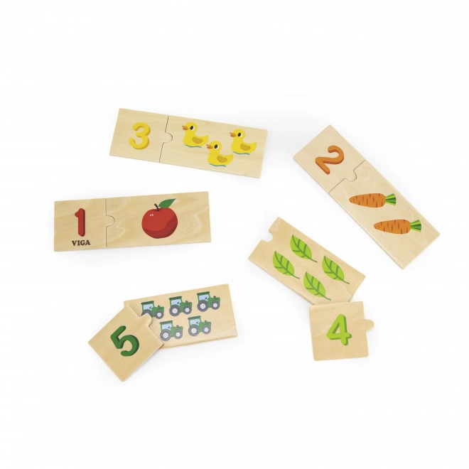Viga Montessori Zahlen Puzzle Set