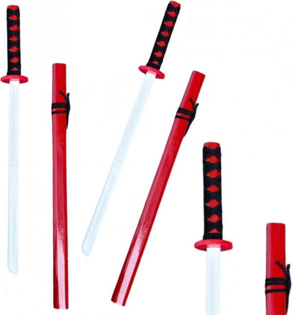 Holz-Trainingskatana rot 70 cm