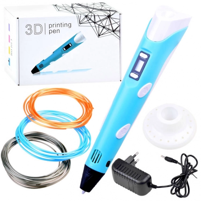 Magischer 3D-Stift mit Filamenten – blau