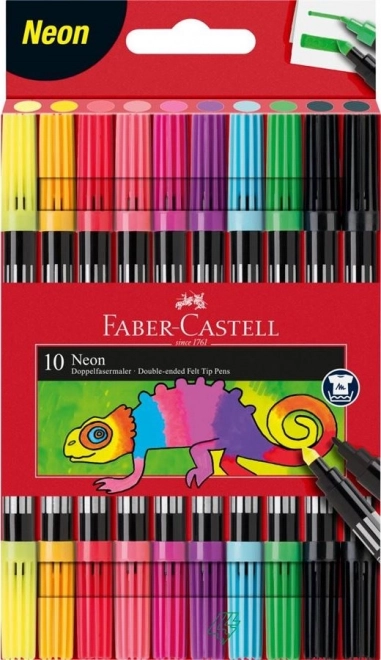 Faber-Castell Fixy Neon Doppelseitig - 10 Farben