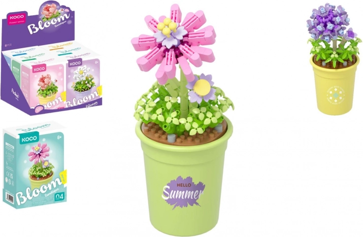 KOCO Mini-Bausteine Blume im Blumentopf – 6 Varianten