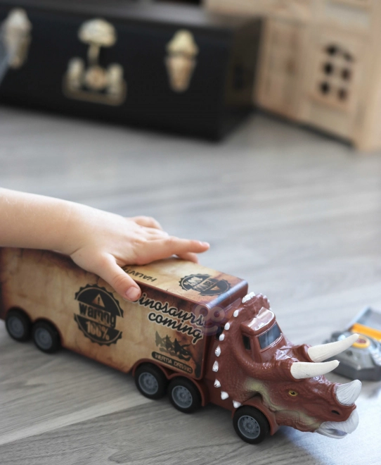 Woopie Dinosaurier-LKW mit Abschussrampe und Autos