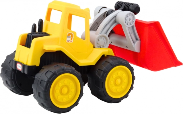 Kinderbaumaschine Bagger mit beweglicher Schaufel Gelb