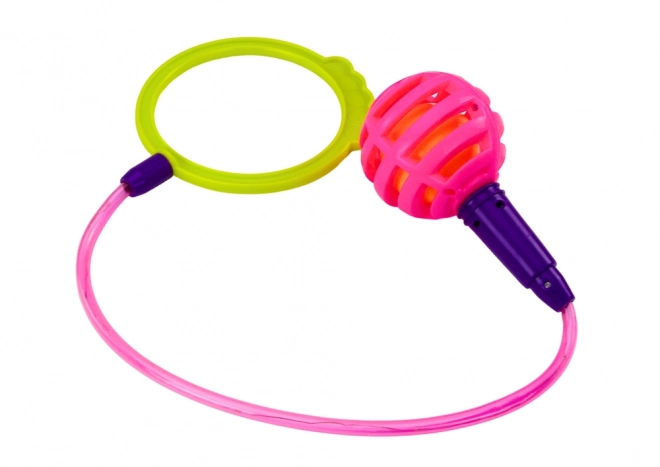 Springender Skipper Hula Hoop für den Fuß Pink mit LEDs