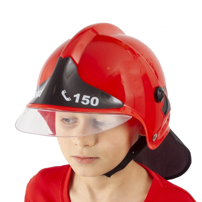 Kinderhelm Feuerwehr Rot