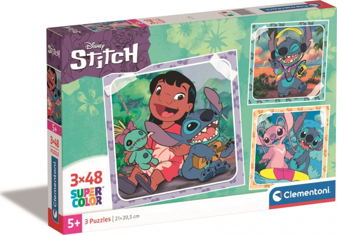 Clementoni Puzzle 3er-Set mit Stitch-Motiv