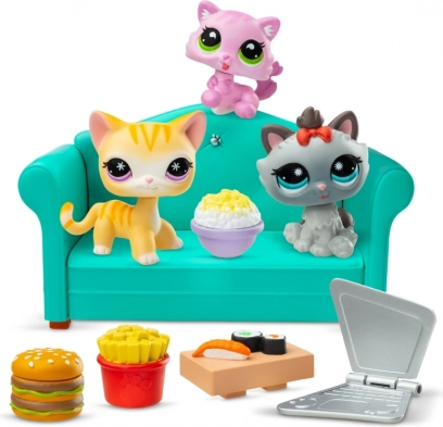 Littlest Pet Shop Set Abendessen mit 3 Figuren