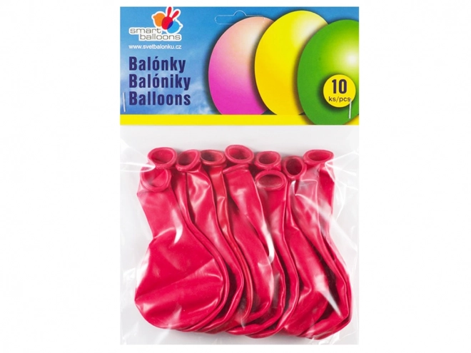 Rote aufblasbare Ballons 26 cm - Set von 10 Stück