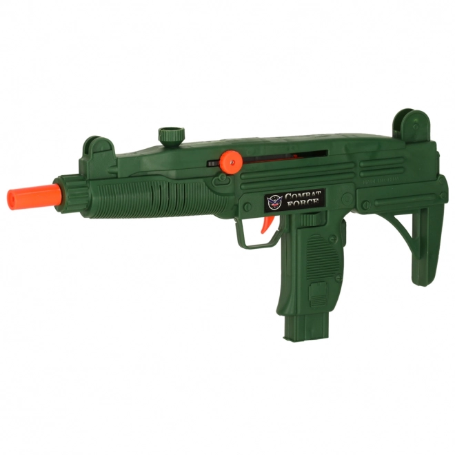 Militärset mit Weste, Gewehr und Fernglas