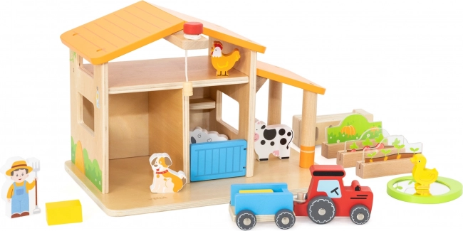 VIGA Holzbauernhof mit Haus und Traktor