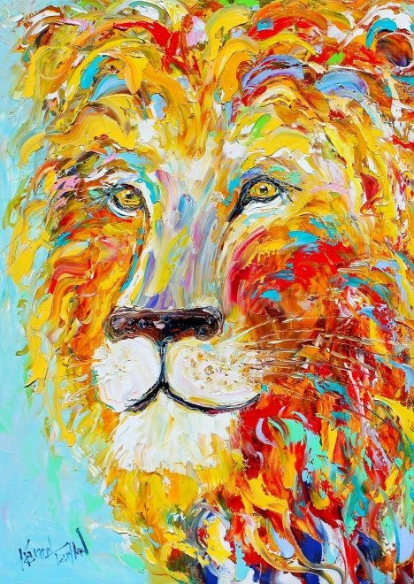 Farbenfroher Löwe Puzzle 1000 Teile