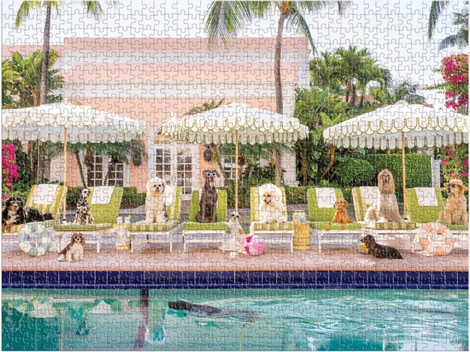 Puzzle Am Pool in Palm Beach 1000 Teile