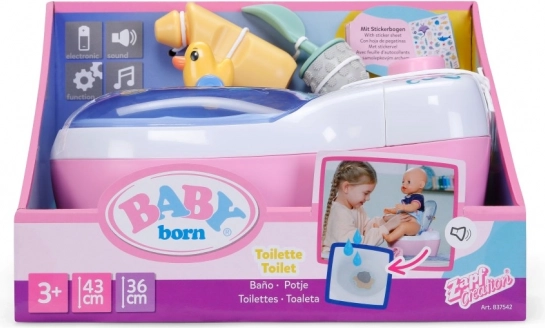 BABY born interaktive Kindertoilette mit Geräuschen und Wassersurprise