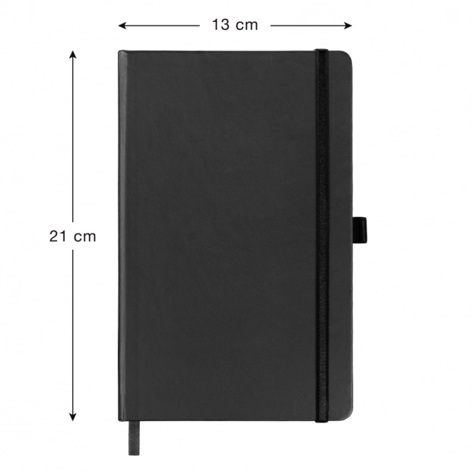 Notizbuch NOTIQUE schwarz-grau liniert 13 x 21 cm