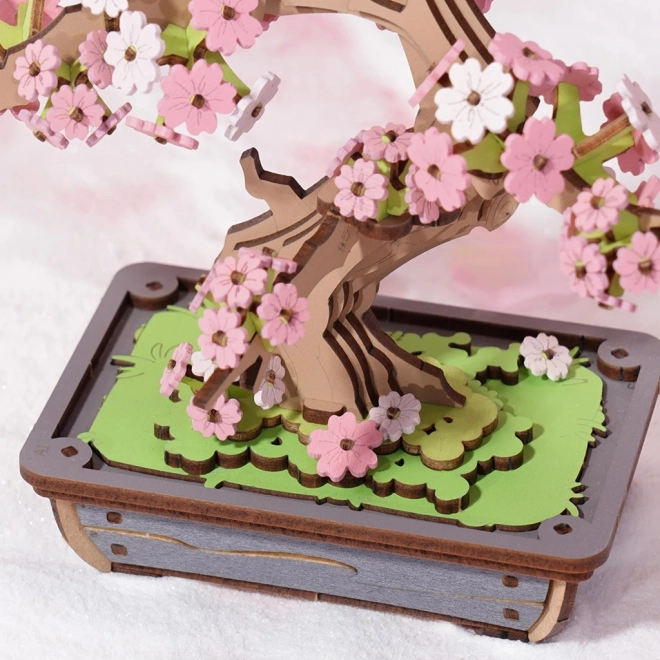 3D Holzpuzzle Bonsai Sakura