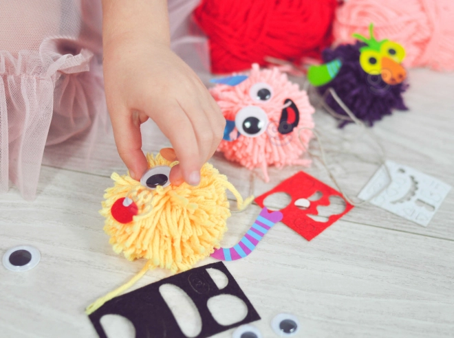 Kreativset zur Herstellung von Monster-Pompons - Woopie Art&Fun