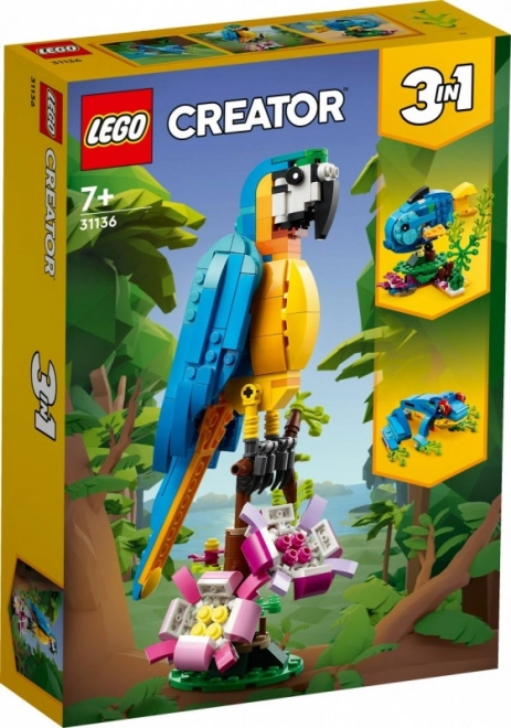 Exotischer Papagei LEGO Creator 3-in-1 Bauset