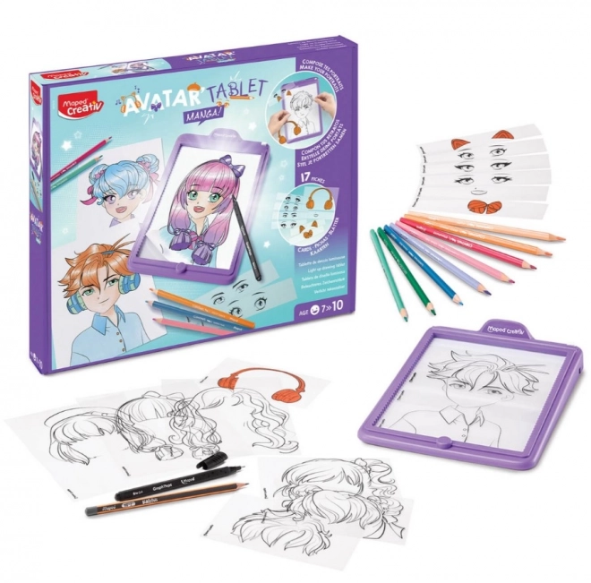 Avatar Tablet Manga Leuchttafel Set