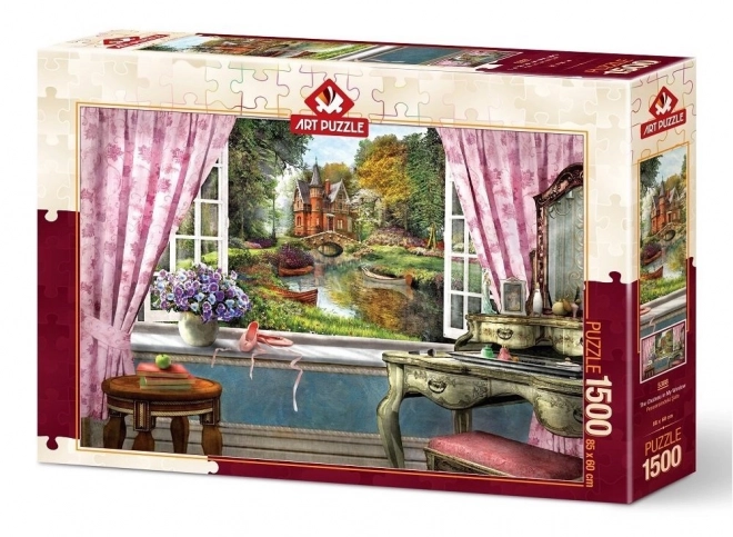 Puzzle Schloss in meinem Fenster 1500 Teile