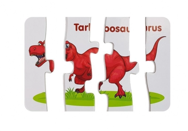 Bildungspuzzle mit Dinosauriern auf Englisch