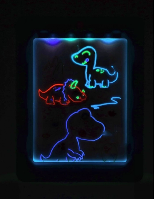 Neon-Zeichentafel mit Saugnäpfen