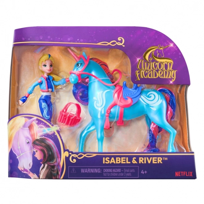 Einzigartige Einhorn Akademie Spielfiguren Isabel und River