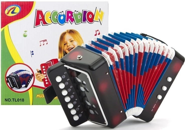 Akkordeon-Instrument für kleine Musiker Schwarz