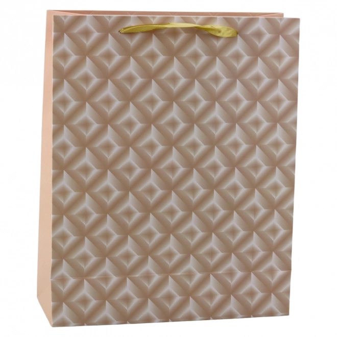 Geschenktasche mit hellem Beige-Embossing