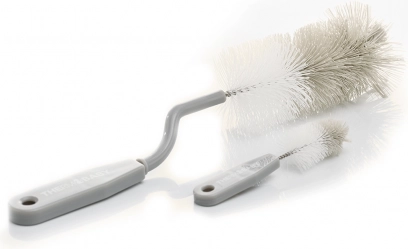 Set aus zwei Reinigungsbürsten für Flaschen, Grau