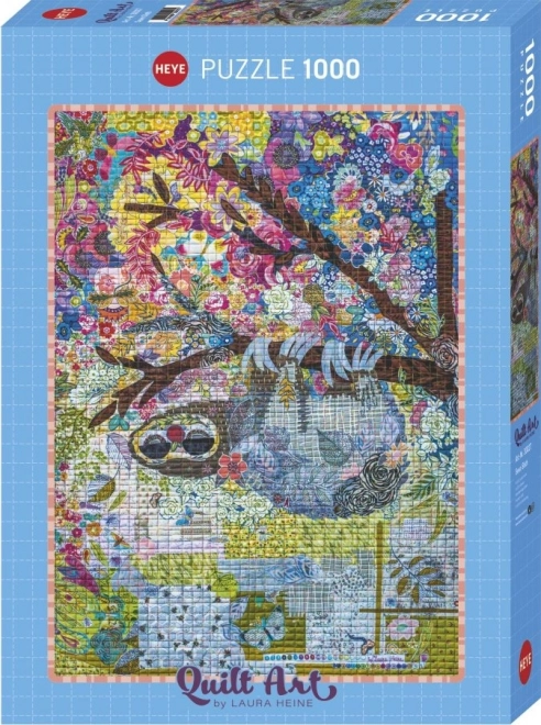 Puzzle Heye Quilt Kunst: Gesticktes Faultier 1000 Teile