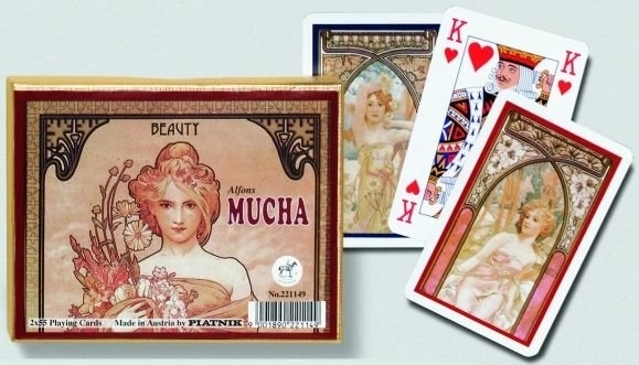 Spielkarten Joker - Schönheit von Alfons Mucha