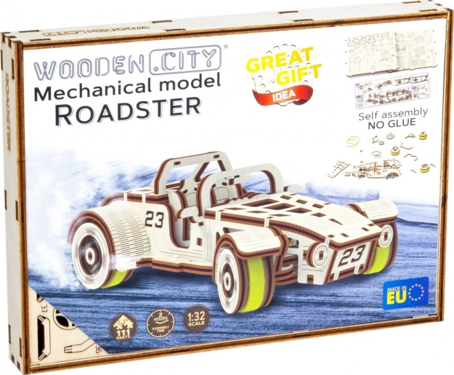 Holz 3D Puzzle - Roadster Auto