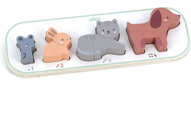 Einlegepuzzle Ich lerne Tiere zählen Vilac Sarah Betz