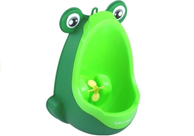 Mini-Pissoir Frosch mit Saugnäpfen für Jungen Grün