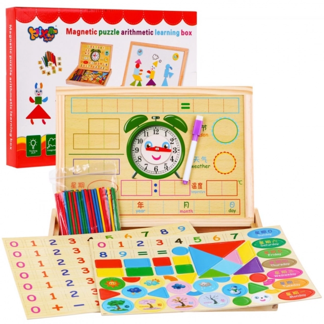 Magnetische Holztafel für Kinder - Lernspielset mit Zubehör