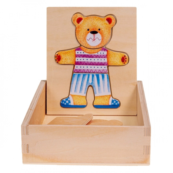 Holz-Puzzle Teddybär Junge