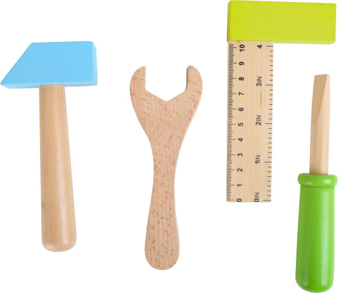 Set aus Holzwerkzeugen