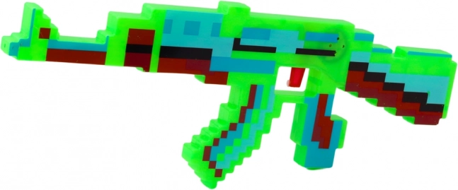 Pixel-Gewehr mit Ton- und Lichteffekten grün 39 cm