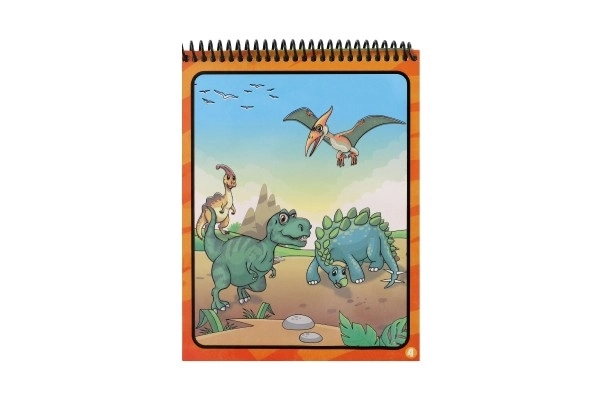 Magisches Dinosaurier-Wassermalbuch mit Stift