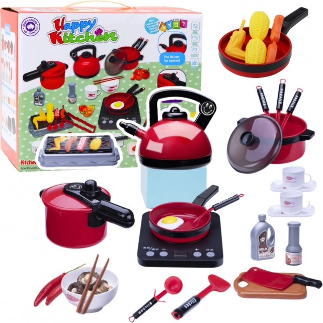 Kinderspielküchenset mit Zubehör, 36 Stück